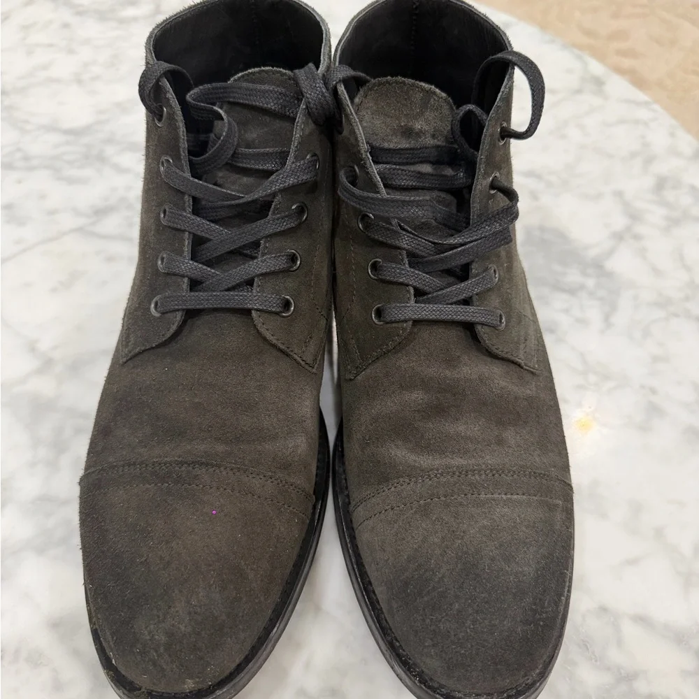 Thursday Boot Company Men's Charcoal/Black Suede Chukka Boots